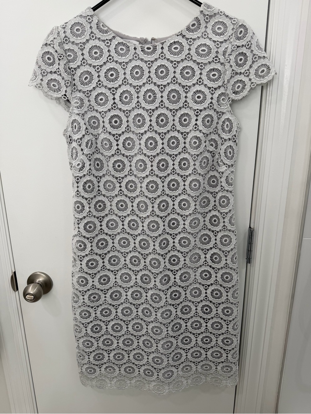Suzi Chin for Maggy Boutique Shimmer Lace Sheath Dress – Women’s Size 6